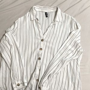 L stripped button down, couple of wears